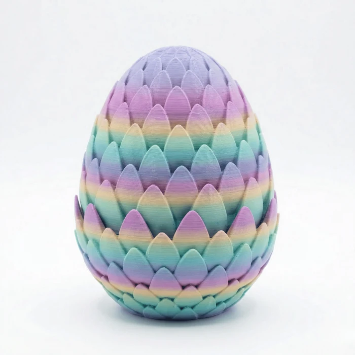 Atatug Pastel Gökkuşağı Orta Boy Sürpriz Ejderha Yumurtası ve Kanatlı Ejderha Seti - 24cm