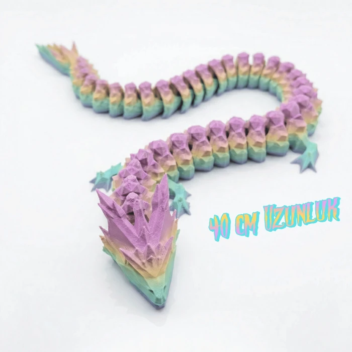 Atatug Premium Pastel Gökkuşağı Sürpriz Ejderha Yumurtası Seti - 40cm