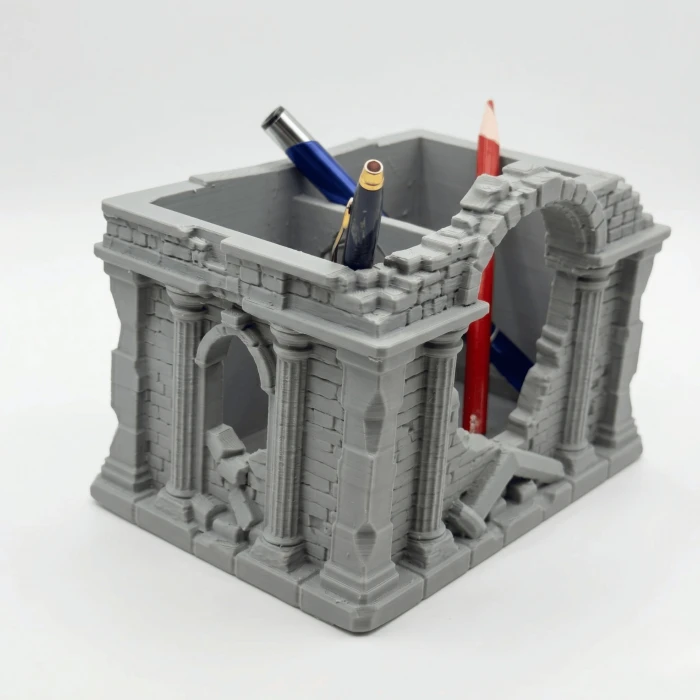 Antik Roma Serisi: Mimari Tasarım Masa Üstü Kalemlik ve Organizer - Tarihi Hediye