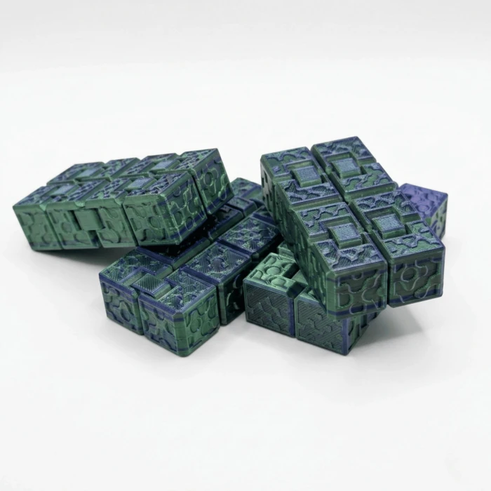 Özel Tasarım Dokulu Sonsuzluk Küpü - Renk Geçişli Fidget Stres Oyuncağı ve Yenilikçi Hediyelik