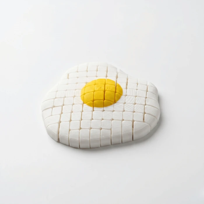 3 Boyutlu Hareketli Sahanda Yumurta Stres Oyuncağı - Esnek Masaüstü Dekoratif Figür