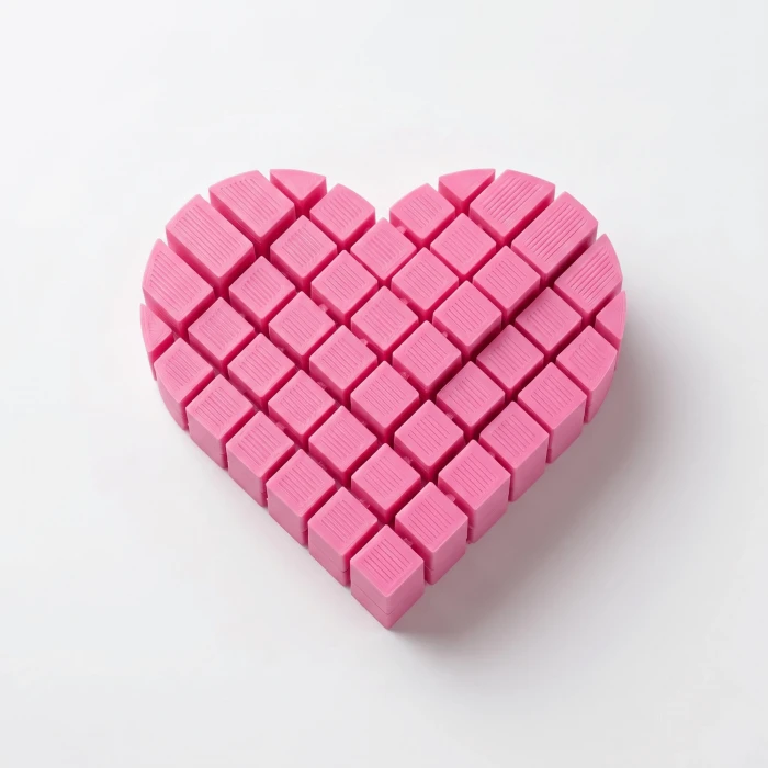 Dekoratif Pembe Kalp Formlu İnteraktif Masaüstü Objesi