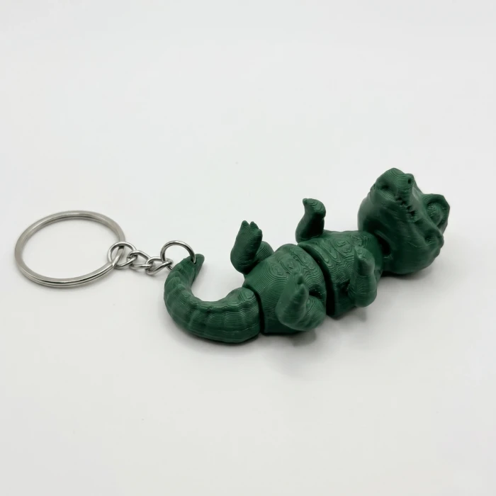Hareketli Timsah Figürlü 3D Tasarım Anahtarlık ve Stres Oyuncağı (Fidget)
