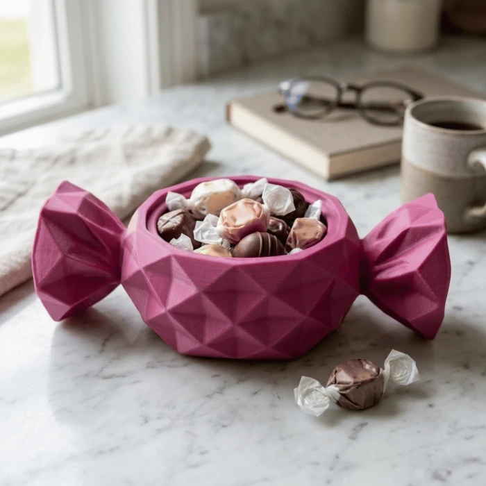 Modern Geometrik Şeker Tasarımlı Dekoratif Kase ve Çok Amaçlı Organizer