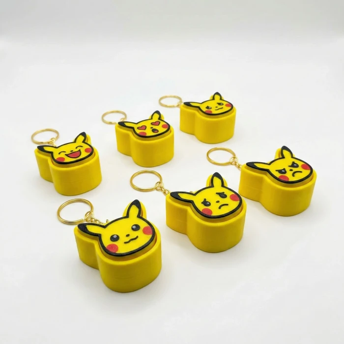 6lı Pikachu Fidget Clicker Anahtarlık Seti - Arkadaş Grubu Karakter Paketi