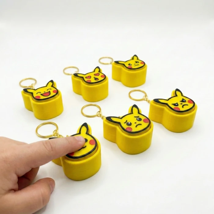 6lı Pikachu Fidget Clicker Anahtarlık Seti - Arkadaş Grubu Karakter Paketi