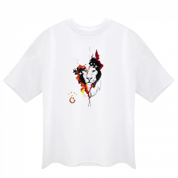 Aslan Sulu Boya Unisex Oversize Tshirt