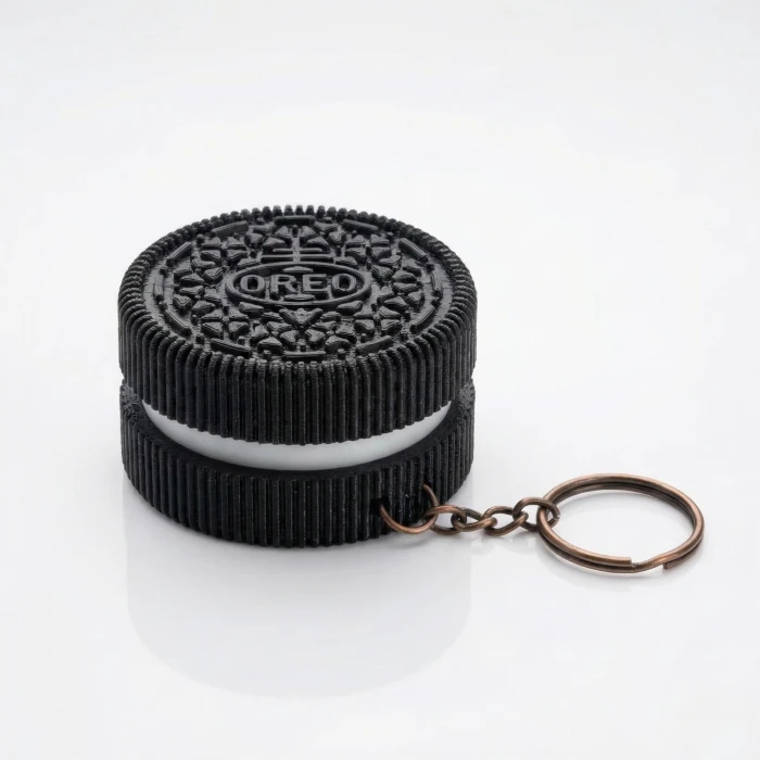 ASMR Sesli Basmalı Oreo Fidget Anahtarlık - Stres Atan Çanta Süsü