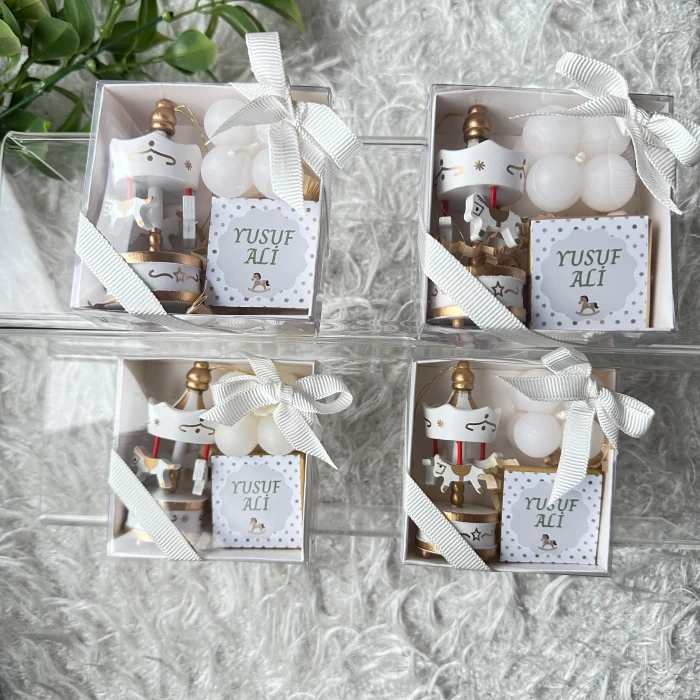 Atlıkarınca Kutulu Hediye Seti Doğum, Doğum Günü, Mevlüt Hediyelik 6 Adet
