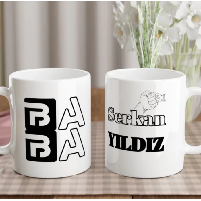 Babalara Özel İsimli Kupa Bardak