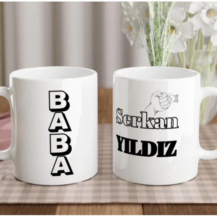 Babalara Özel İsimli Kupa Bardak