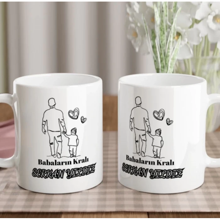 Babalara Özel İsimli Kupa Bardak