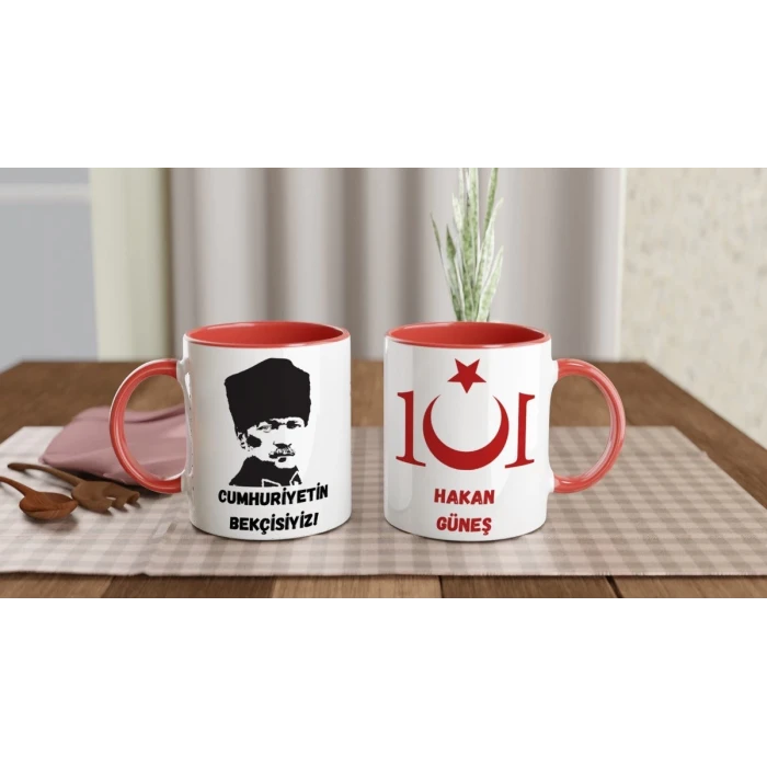 Cumhuriyetin Bekçisiyiz Cumhuriyetin 101. Yılına Özel İsme Özel Kupa