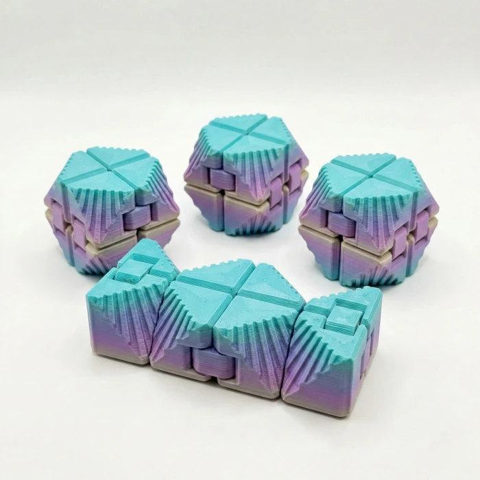 Gradient Renkli Infinity Cube: 3D Baskı Sonsuz Döngü Fidget Oyuncak