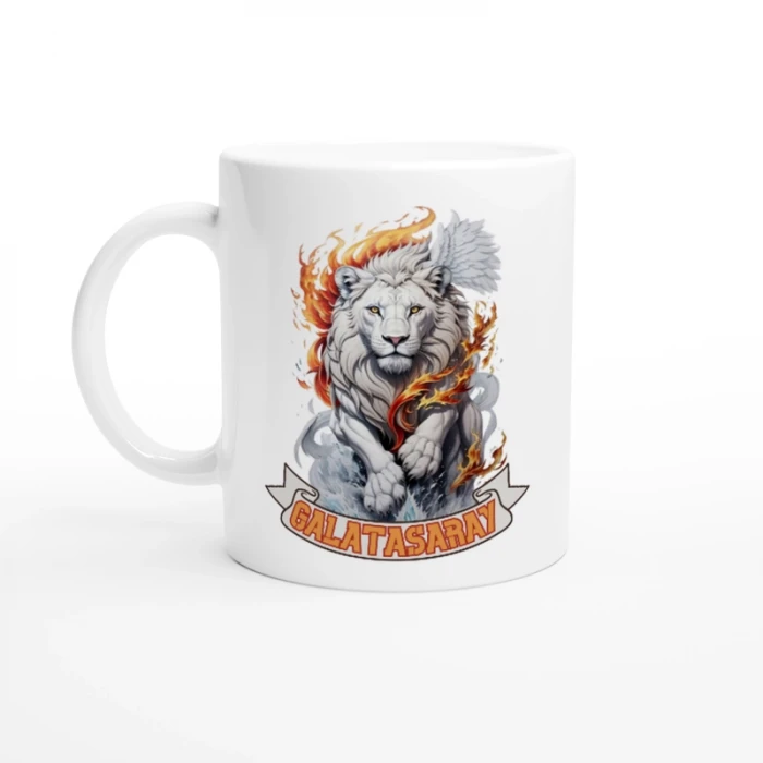 Gri Aslan Çift Taraf Baskılı Kupa Bardak