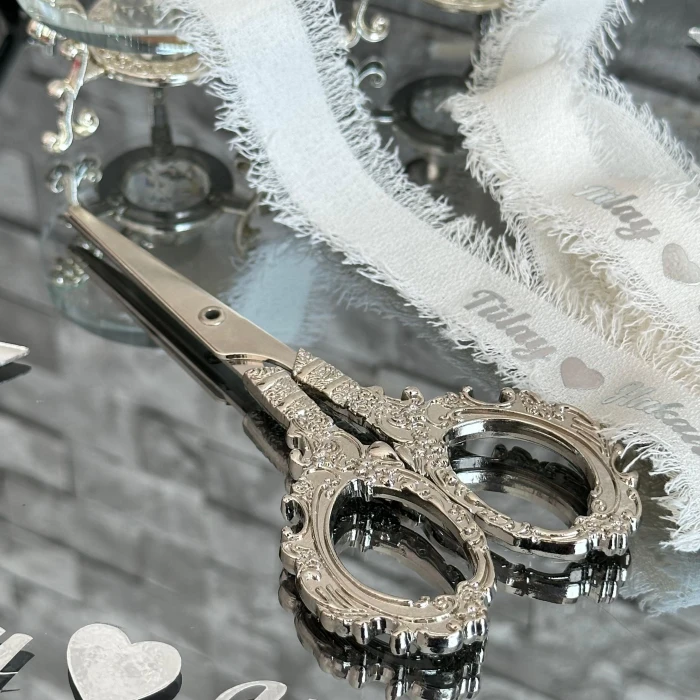 Gümüş Altıgen Yaprak Desenli Söz Nişan İsteme Tepsisi