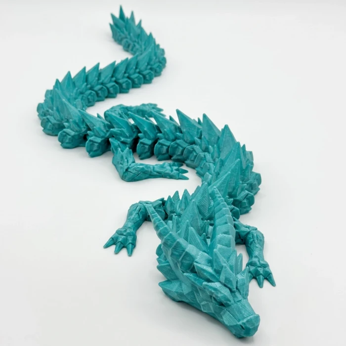 Hareketli 3D Baskı Kristal Ejderha Figürü - 42 CM Koleksiyonluk