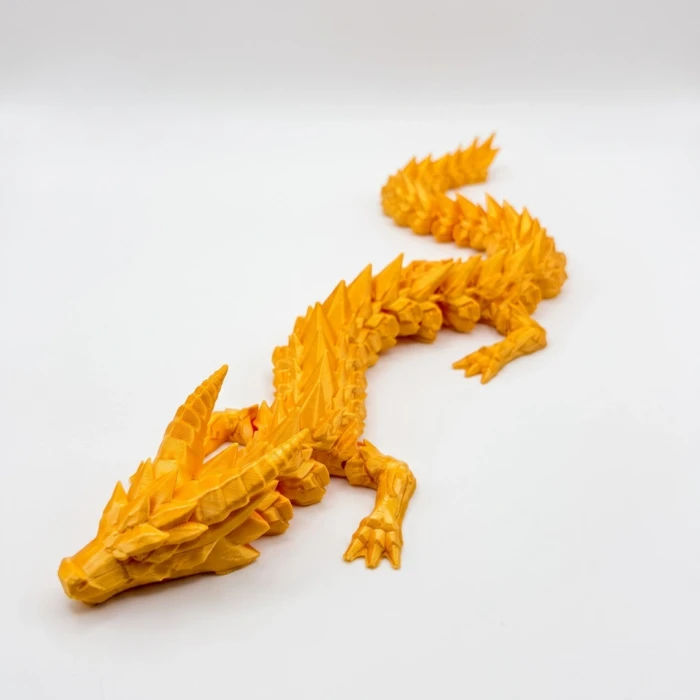 Hareketli 3D Baskı Kristal Ejderha Figürü - 42 CM Koleksiyonluk