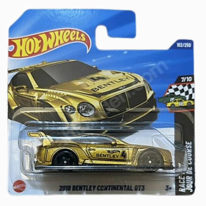 Hot Wheels 2018 Bentley Continental GT3 - 1/64 Diecast Model Araba