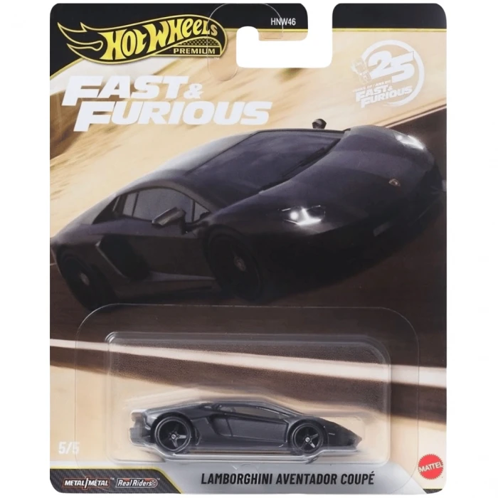 Hot Wheels Fast & Furious 25. Yıl Premium Mix2 Tam Set - 5li Diecast Set 1/64