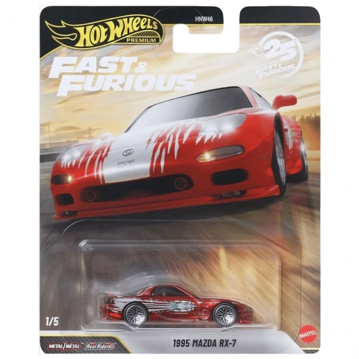Hot Wheels Fast & Furious 25. Yıl Premium Mix2 Tam Set - 5li Diecast Set 1/64