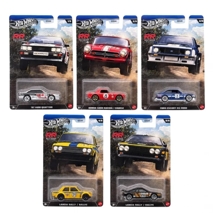 Hot Wheels Rally Racers Tam Set - 5li Diecast Set 1/64