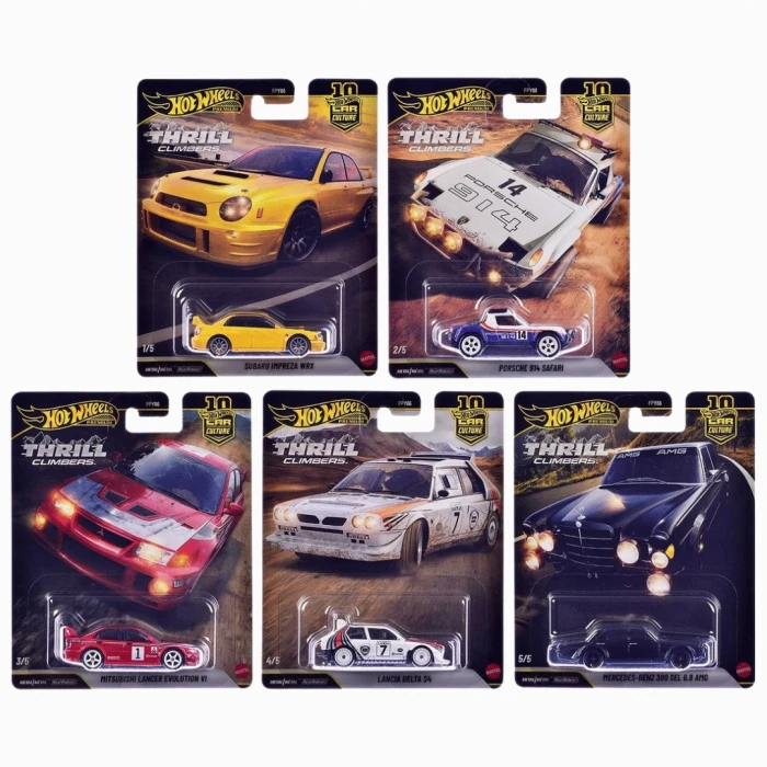 Hot Wheels Thrill Climbers Tam Set - 5li Diecast Set 1/64