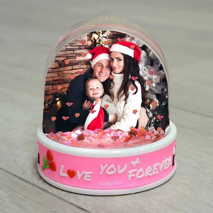 I Love You Fotoğraflı Kar Küresi