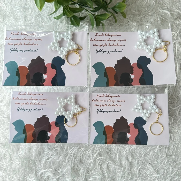 İnci Yıldız Anahtarlık – Güçlü Kadınlara Özel Şık Hediye