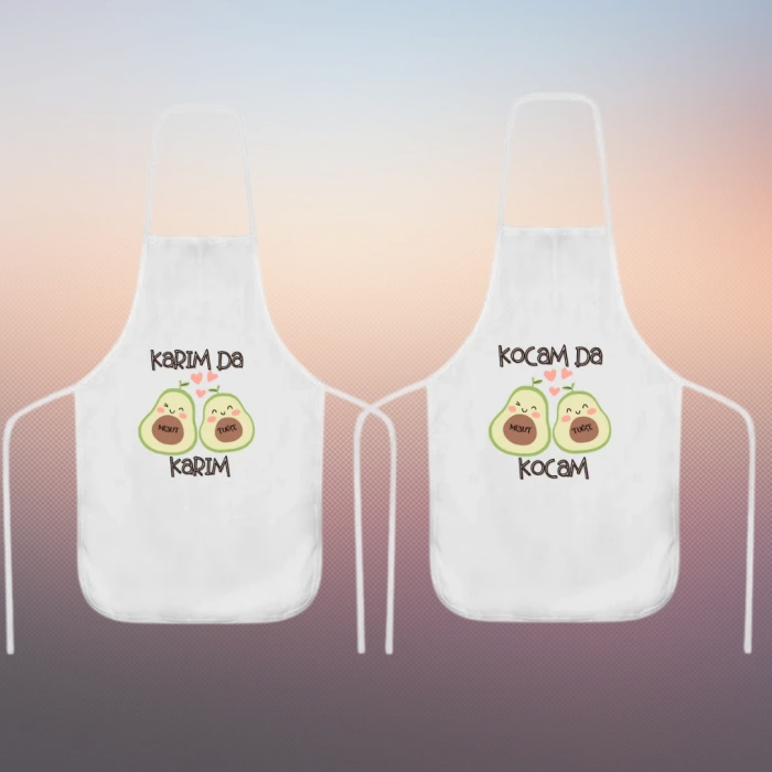 Karım Da Karım Kocam Da Kocam Kişiye Özel Çiftler İçin İkili Mutfak Önlüğü
