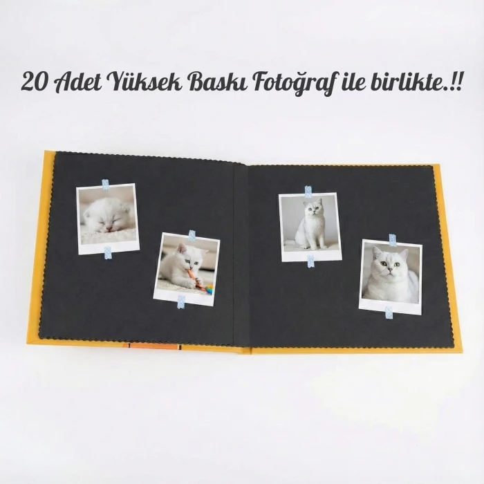 Kedim ve Ben: Fotoğraf Baskılı ve İsimli Kedi Anı Albümü (Kalem Hediyeli)