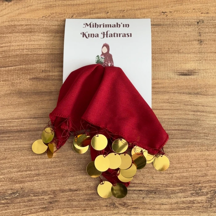 Kına Bekarlığa Veda Düğün Nişan Hediyelik Kartlı Halay Mendili 12 Adet