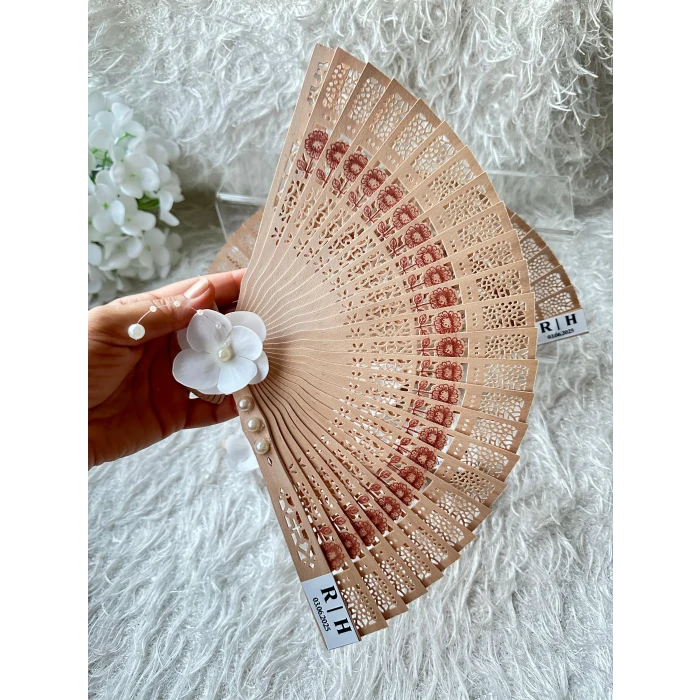 Kişiye Özel Etiketli Hatıra Yelpazesi – Kadınlar Günü, Mevlüt, Nişan, Düğün ve Özel Gün Hediyesi 3 Adet