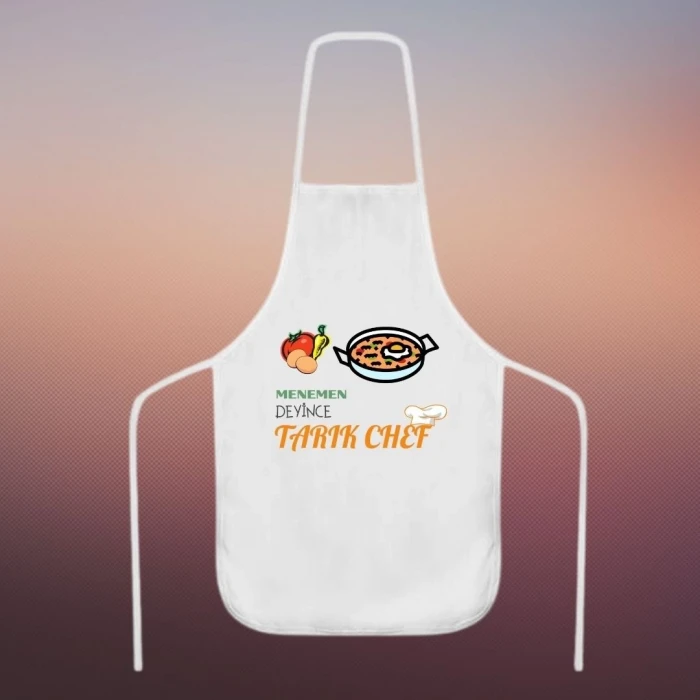 Kişiye Özel İsim Baskılı Mutfak Önlüğü