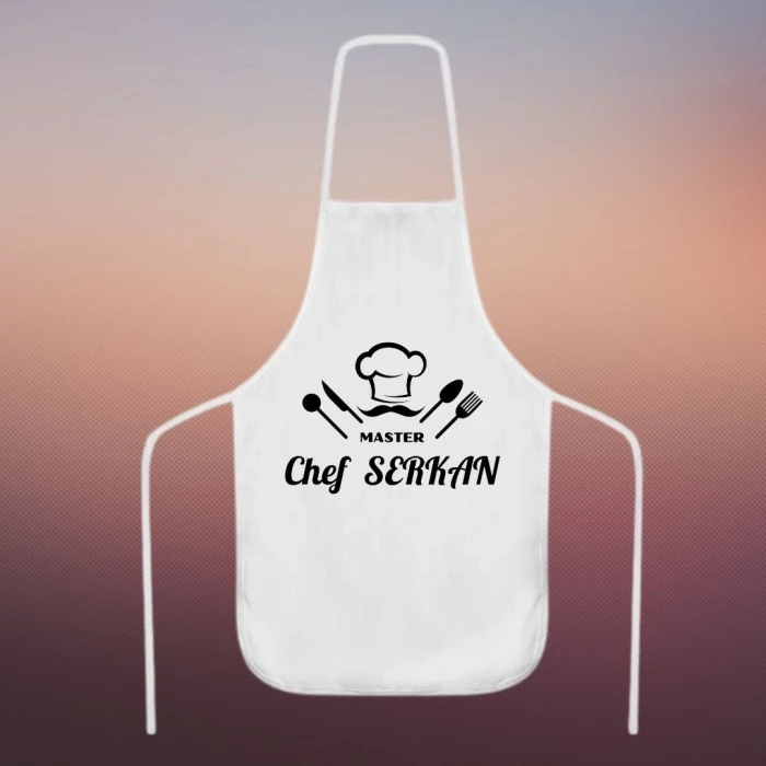 Kişiye Özel İsim Baskılı Mutfak Önlüğü