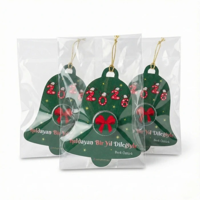 Kişiye Özel İsimli & Eyüp Sabri Tuncer Losyonlu Çan Yılbaşı Süsü