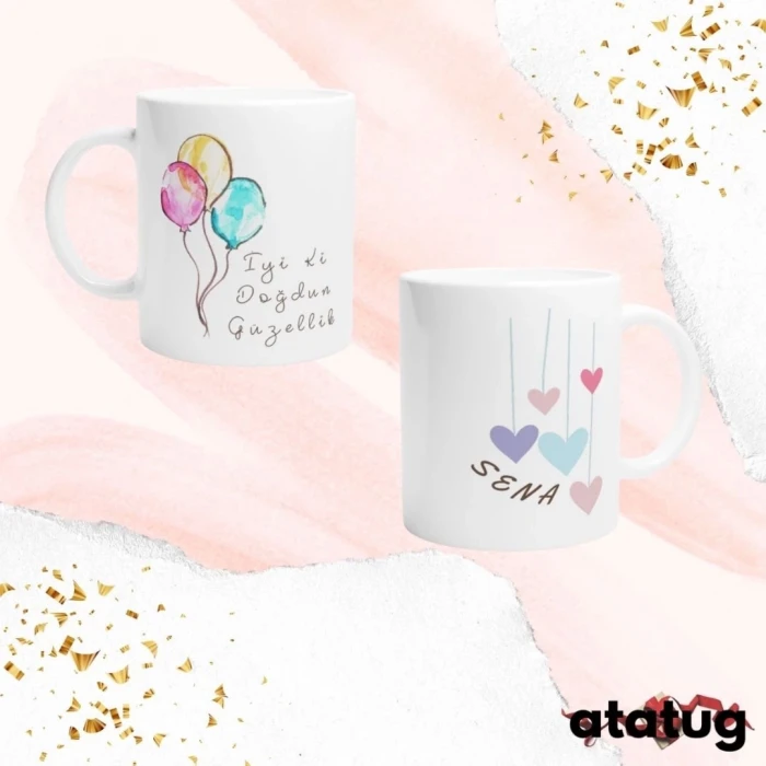Kişiye Özel İsimli İyi Ki Doğdun Kupa Bardak