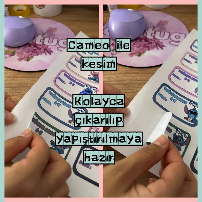 Kişiye Özel Minecraft İsim Etiketi – Parlak Sticker A4 – Defter Kitap Etiketi