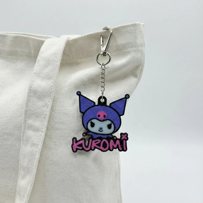 Kuromi Figürlü Anahtarlık - Özel Tasarım 3D Baskı Çanta ve Anahtar Aksesuarı
