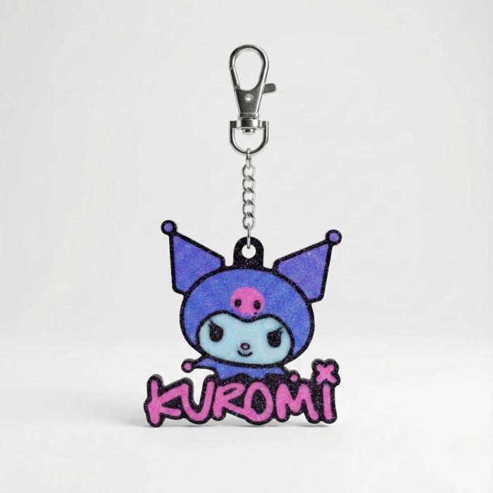 Kuromi Figürlü Anahtarlık - Özel Tasarım 3D Baskı Çanta ve Anahtar Aksesuarı