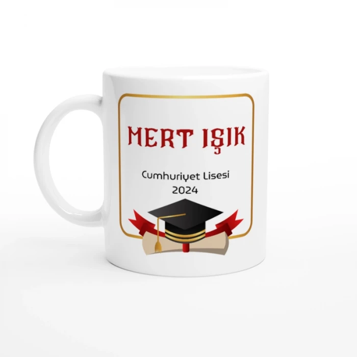 Mezuniyet Kişiye Özel İsim Baskı Kupa Bardak