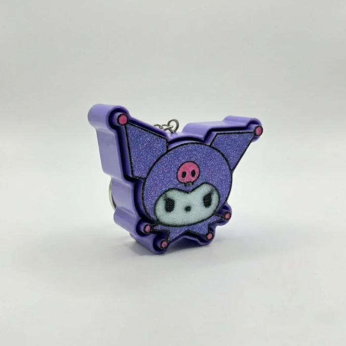 Mor Kuromi Figürlü Mekanik Clicker Fidget Anahtarlık - Basmalı Sesli Stres Oyuncağı