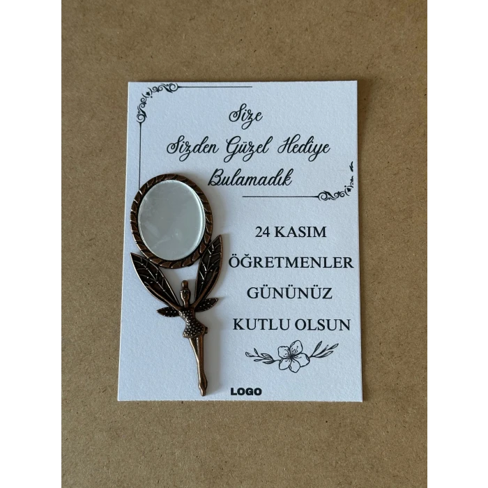 Öğretmenler Günü Aynalı Kartlı Hediyelik Paketi 12 Adet