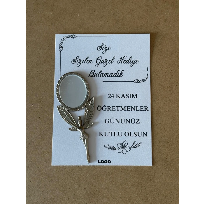Öğretmenler Günü Aynalı Kartlı Hediyelik Paketi 12 Adet