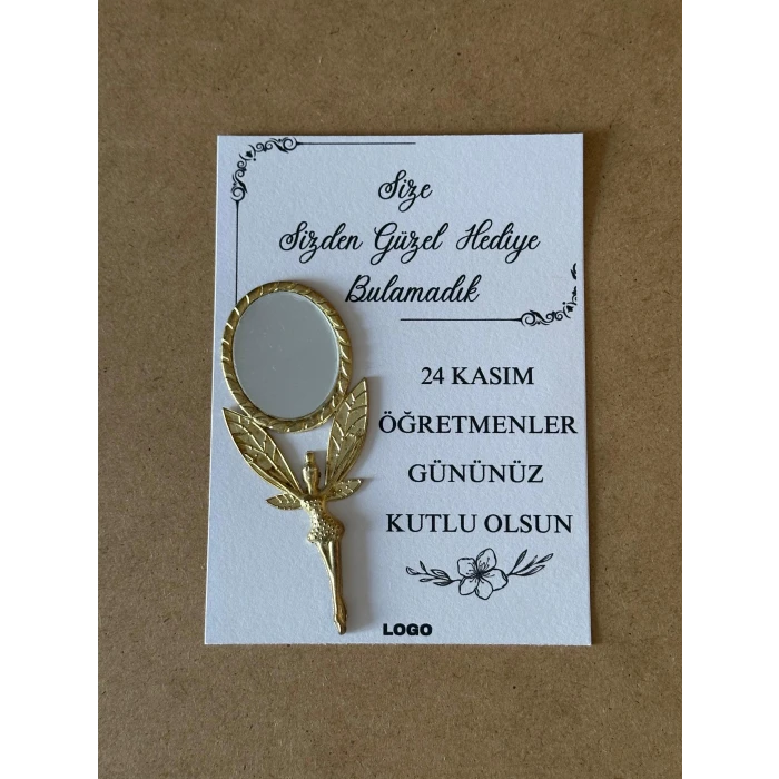 Öğretmenler Günü Aynalı Kartlı Hediyelik Paketi 12 Adet