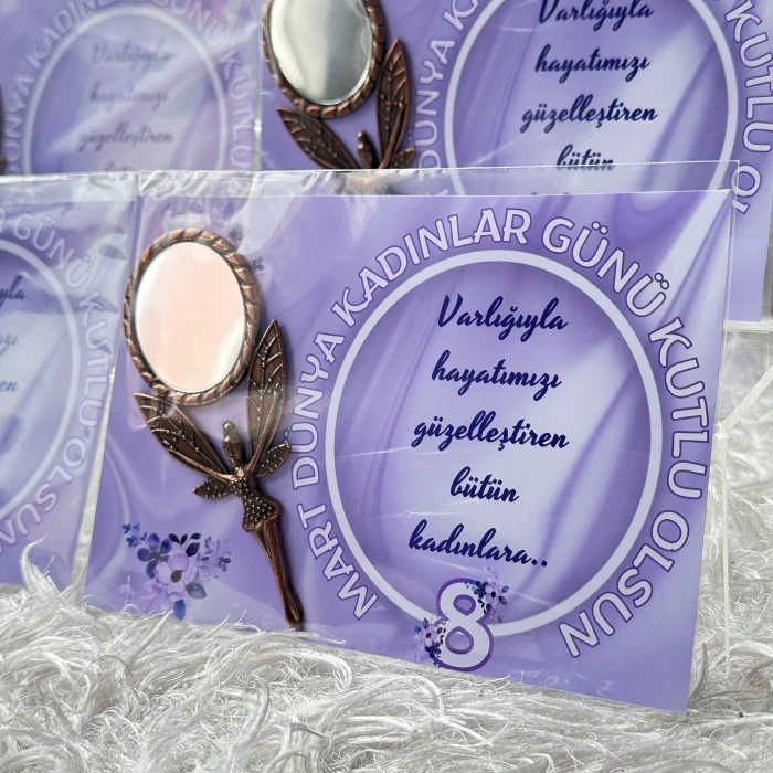 Özel Tasarım Kadınlar Günü Melek Model Ayna – Zarif ve Anlamlı Hediye