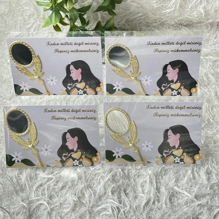 Özel Tasarım Kadınlar Günü Melek Model Ayna – Zarif ve Anlamlı Hediye