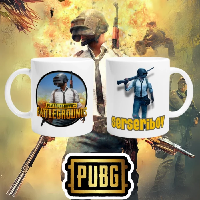 PUBG Nicknamee Özel Çift Taraf Baskı Kupa Bardak Model-1