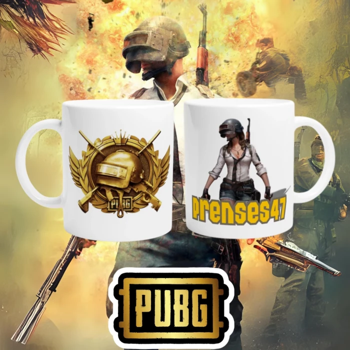 PUBG Nicknamee Özel Çift Taraf Baskı Kupa Bardak Model-11
