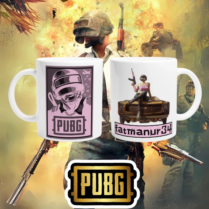 PUBG Nicknamee Özel Çift Taraf Baskı Kupa Bardak Model-16
